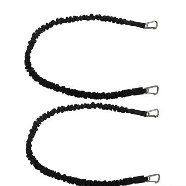 Extreme Max 3006.2771 BoatTector High-Strength Line Snubber & Storage Bungee, Value 2-Pack - 48" with Small Hooks, Black