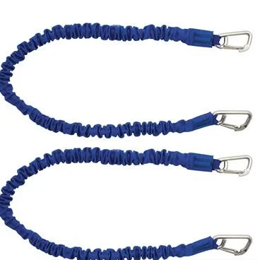 Extreme Max 3006.2779 BoatTector High-Strength Line Snubber & Storage Bungee, Value 2-Pack - 12" with Small Hooks, Blue