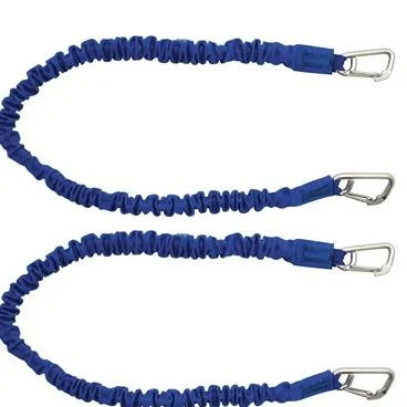 Extreme Max 3006.2783 BoatTector High-Strength Line Snubber & Storage Bungee, Value 2-Pack - 18" with Small Hooks, Blue