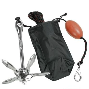 Extreme Max 3006.6702 BoatTector Complete Stainless Steel Grapnel Anchor Kit for Small Boats, Kayaks, PWC, Jet Ski, SUP, etc. - 3.5 lbs.