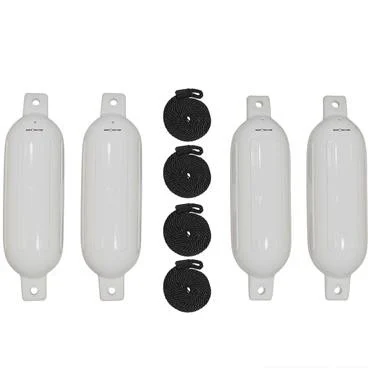 Extreme Max 3006.7381 BoatTector Inflatable Fender Value 4-Pack - 6.5" x 22, White