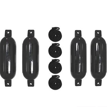 Extreme Max 3006.7384 BoatTector Inflatable Fender Value 4-Pack - 6.5" x 22, Black