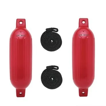 Extreme Max 3006.7432 BoatTector Inflatable Fender Value 2-Pack - 4.5" x 16", Bright Red