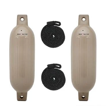 Extreme Max 3006.7435 BoatTector Inflatable Fender Value 2-Pack - 4.5" x 16", Sand