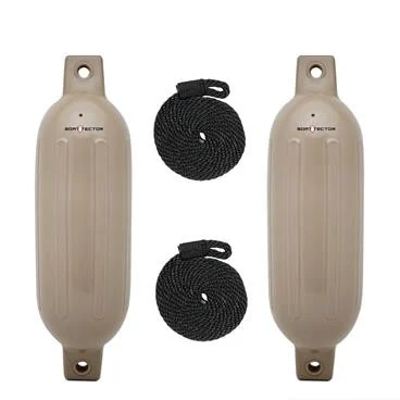 Extreme Max 3006.7449 BoatTector Inflatable Fender Value 2-Pack - 6.5" x 22", Sand