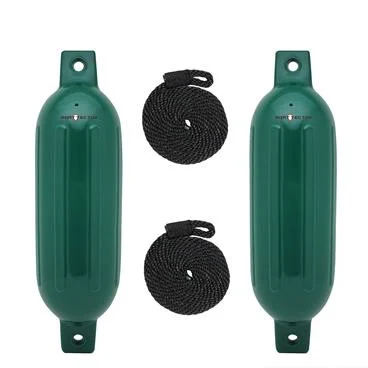 Extreme Max 3006.7456 BoatTector Inflatable Fender Value 2-Pack - 6.5" x 22", Forest Green