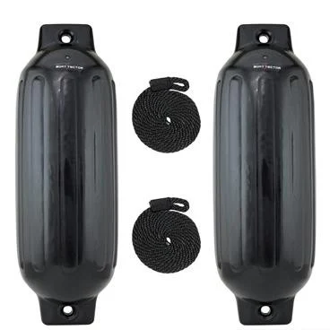 Extreme Max 3006.7515 BoatTector Inflatable Fender Value 2-Pack - 8.5" x 27", Black