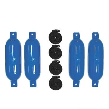 Extreme Max 3006.7524 BoatTector Inflatable Fender Value 4-Pack - 4.5" x 16", Blue