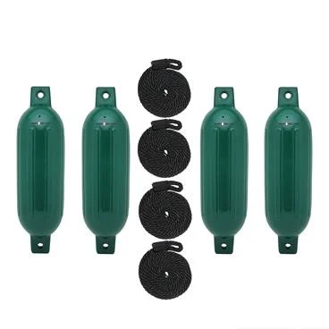 Extreme Max 3006.7536 BoatTector Inflatable Fender Value 4-Pack - 4.5" x 16", Forest Green