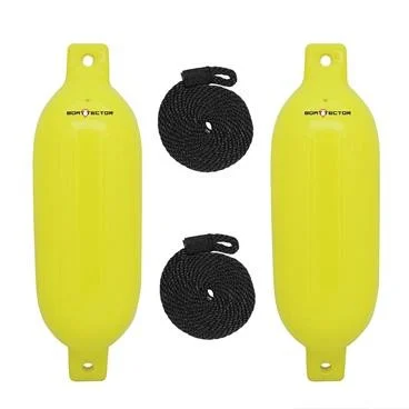 Extreme Max 3006.7599 BoatTector Inflatable Fender Value 2-Pack - 6.5" x 22", Neon Yellow