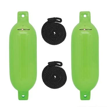Extreme Max 3006.7617 BoatTector Inflatable Fender Value 2-Pack - 8.5" x 27", Neon Green