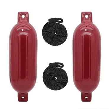 Extreme Max 3006.7619 BoatTector Inflatable Fender Value 2-Pack - 8.5" x 27", Cranberry