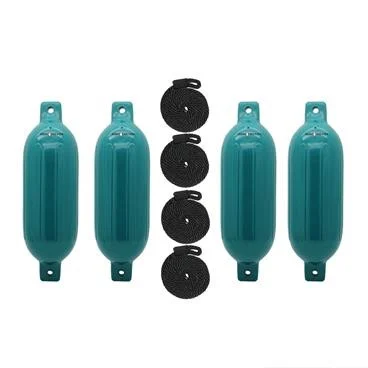 Extreme Max 3006.7623 BoatTector Inflatable Fender Value 4-Pack - 4.5" x 16", Teal