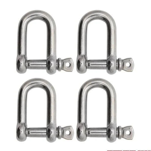 Extreme Max 3006.8252.4 BoatTector Stainless Steel D Shackle - 3/4", 4-Pack