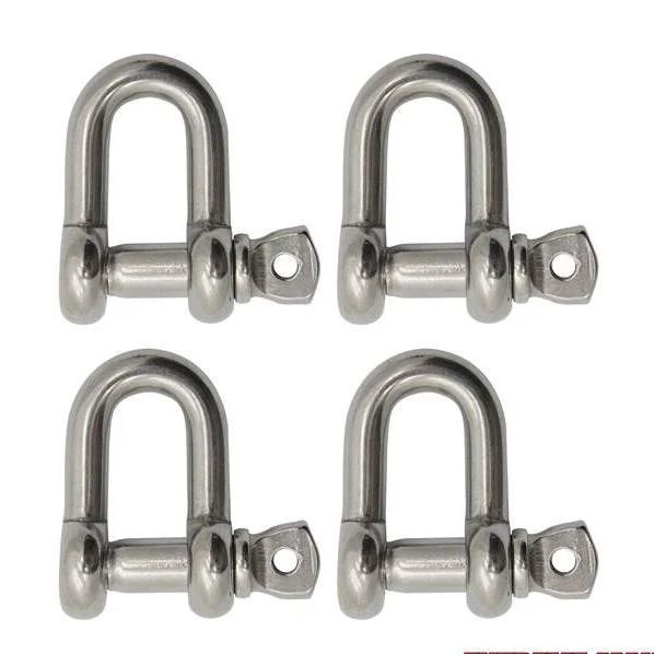 Extreme Max 3006.8267.4 BoatTector Stainless Steel Chain Shackle - 3/8", 4-Pack