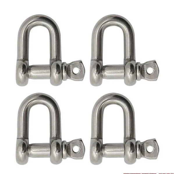 Extreme Max 3006.8285.4 BoatTector Stainless Steel Chain Shackle - 1", 4-Pack