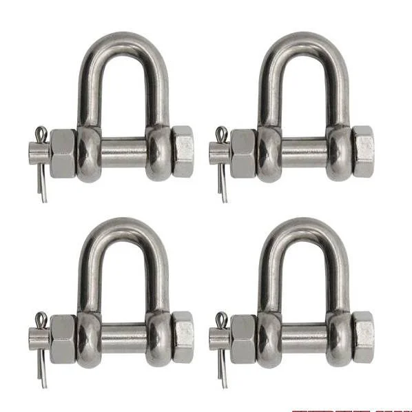 Extreme Max 3006.8345.4 BoatTector Stainless Steel Bolt-Type Chain Shackle - 3/8", 4-Pack