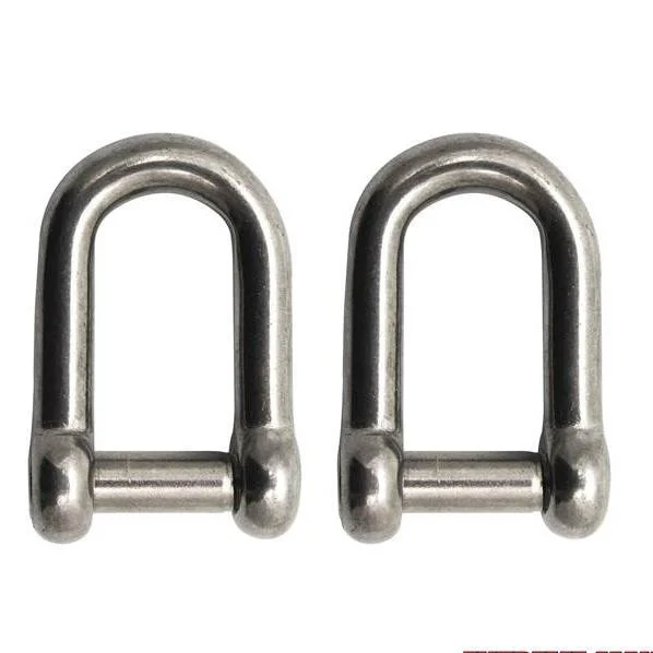 Extreme Max 3006.8399.2 BoatTector Stainless Steel D Shackle with No-Snag Pin - 3/8", 2-Pack