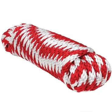 Extreme Max 3008.0163 Solid Braid MFP Utility Rope - 3/8" x 50', Red / White