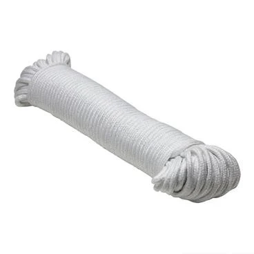 Extreme Max 3008.0445 Braided Cotton/Polyester Clothesline - 7/32" x 100', White