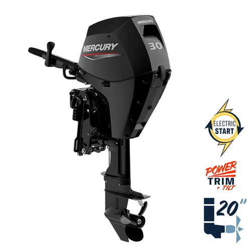 New Mercury 30ELHPT FourStroke EFI 20" Shaft Electric Start Power Trim & Tilt Tiller Outboard 1A30411BK