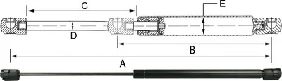 JR Products - Gas Spring - GSNI-4991-60