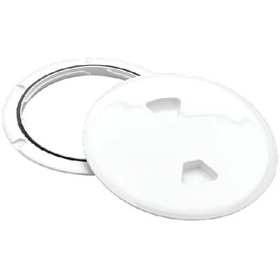 Beckson Marine 5 White Screw-in Deckplate with Overlap Cov Dp50-W