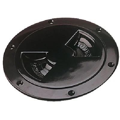 Sea-Dog Line Deck Plate -Screw Out 4" Black 337145-1