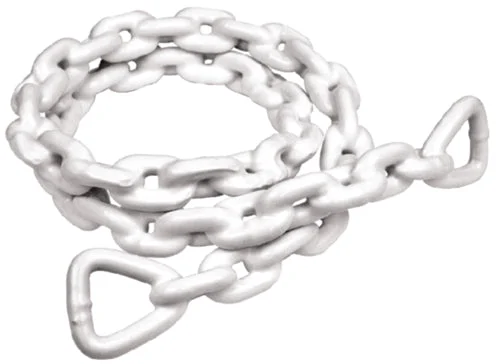 Seachoice 44401 White PVC Coated Galvanized Anchor Lead Chain 3/16" x 4'