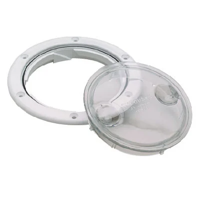 Seachoice Twist Deck Plate-6 -White W/Clr 39401