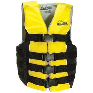 Seachoice Black/Yellow 4Belt Vest-XX/XXXL 50-86430
