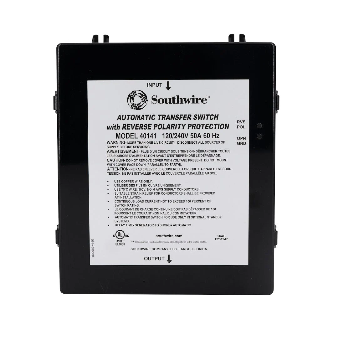 Southwire 50A Reverse Polarity Transfer Switc – Marine Electrical Replacement Part