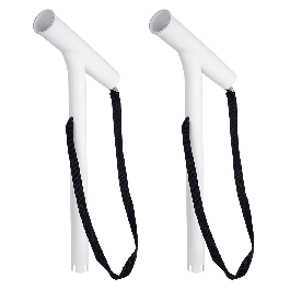 Outrigger Rod Holders White Powder Coated, Pack of 2