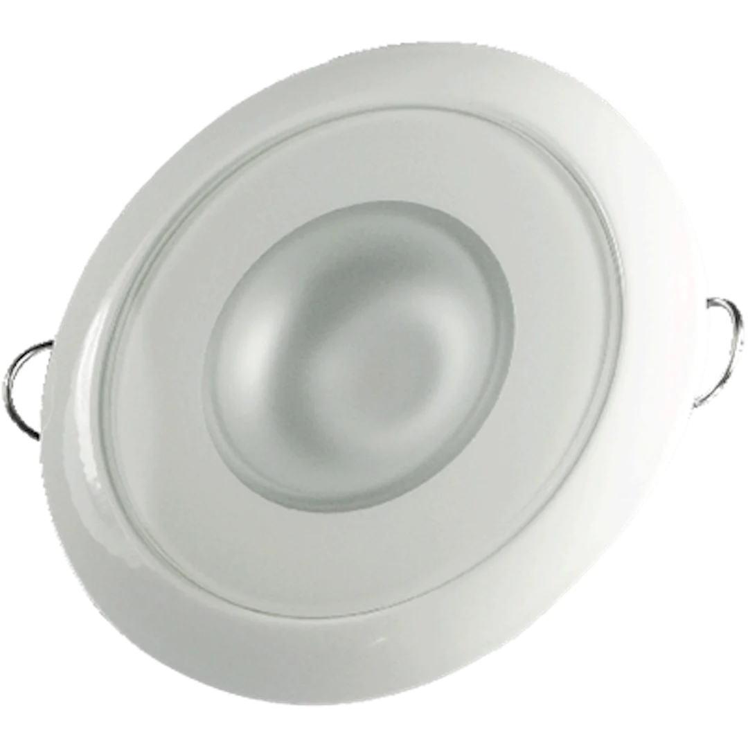 Lumitec Mirage - Flush Mount Down Light - Glass Finish/White Bezel - White Non-Dimming