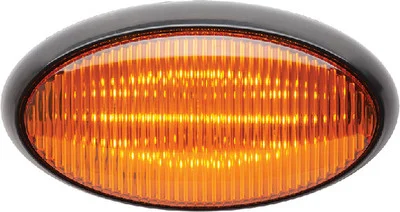 FulTyme RV - Led Porch Oval Blk Base Amber - 1172