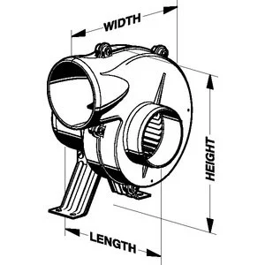 Jabsco Par 12V Blower Flexmount 3 35515-0010