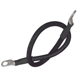 Ancor Battery Cable Assembly, 2 AWG (34mm²) Wire, 5/16" (7.93mm) Stud, Black - 48" (121.9cm)