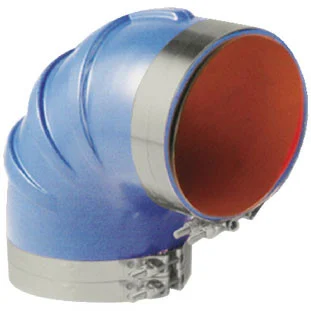 Trident Hose Elbow 2" 90D with Clamps Blue Sil 290V2000SS