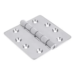 Stainless Flush Mount Butt Hinge, 4" x 4"