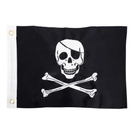 Jolly Roger Pirate Boat Flag Nylon 12" X 18"