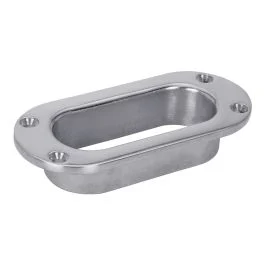 Stainless Oval Hawse Pipe, 3-3/4 x 1-1/2"
