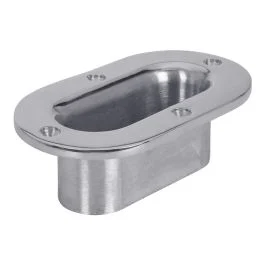 Stainless Oval Hawse Pipe, 7" x 4" Overall, 4-1/2” x 1-1/2” Opening