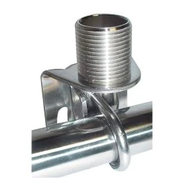 Stamped Stainless Steel Rail Antenna Mount for 7/8", 1" Round Tubing