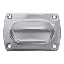 Flush Drawer Pull Handle, Flange 3-3/4″ X 2-15/32″, 316 SS