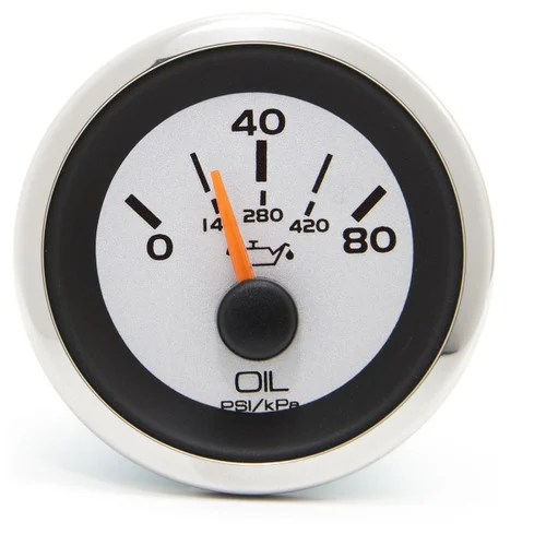 Sierra Oil Pressure Argent 0-80 Psi 65526P
