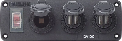 Blue Sea Systems - Pnl Acc H2o 2 Usbs Sckt - 4365