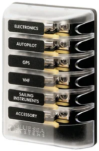 Blue Sea Systems - Fuse Block Agc 6 Cir. - 5018