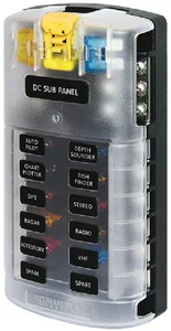 Blue Sea Systems - Fuse Block Ato 12 Circuit W/gr - 5026
