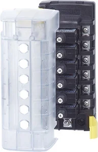 Blue Sea Systems - Brkr Block St Clb 6circ W/gnd - 5052