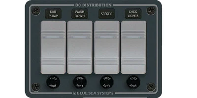 Blue Sea Systems - 4 Switch Power Dist. Panel - 8262